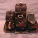 Moriage Satsumi/Kutani Japanese Tea Set on Tray