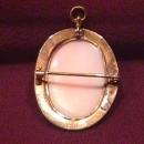 Solid 14k Gold= White, High Relief Cameo