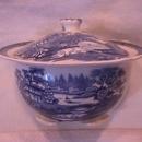 Royal Staffordshire-Clarice Cliff (Tonquin Blue) Covered Sugar