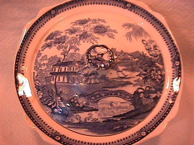 Royal Staffordshire-Clarice Cliff (Tonquin Blue) Covered Sugar