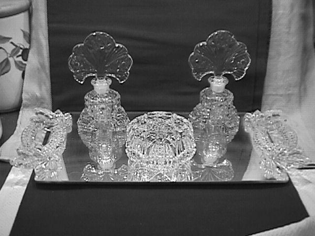 Vintage 1930's Era (Vanity Set) Mirored Plateau