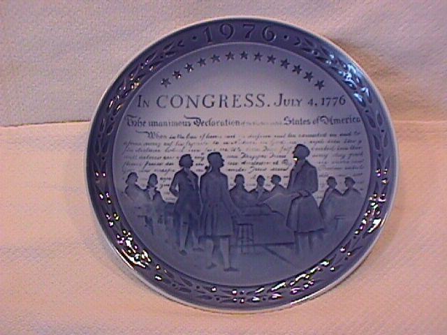 Royal Copenhagen Christmas Plate (United States Bicentenary)