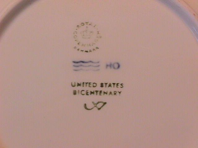Royal Copenhagen Christmas Plate (United States Bicentenary)