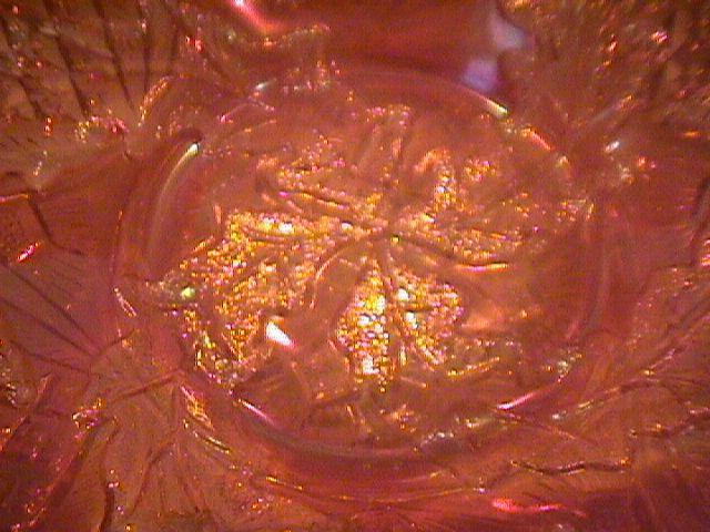 Millersburg Carnival Glass (Whirling Leaves) Bowl-Marigold