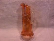 Carnival Glass ( Morning Glory Miniature Pitcher) Marigold