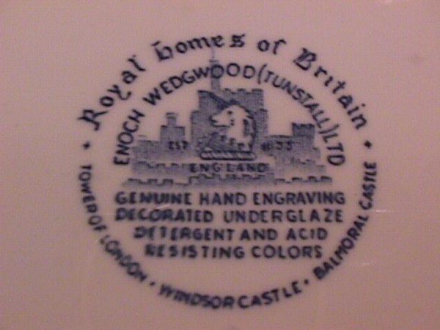 Wedgwood China (Royal Homes of Britain)-Blue Dinner Plate