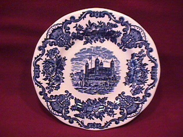 Wedgwood China (Royal Homes of Britain)-Blue Cake Plate