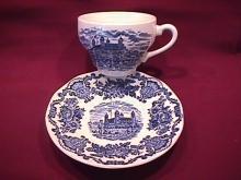 Wedgwood China (Royal Homes of Britain)-Blue Cup & Saucer