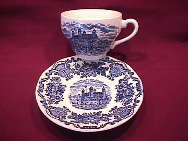 Wedgwood China (Royal Homes of Britain)-Blue Cup & Saucer