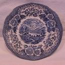 Royal Warwick China (Lochs of Scotland)-Blue Cake Plate