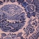 Royal Warwick China (Lochs of Scotland)-Blue Cake Plate