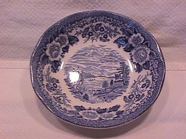 Royal Warwick China (Lochs of Scotland)-Blue Fruit Bowl