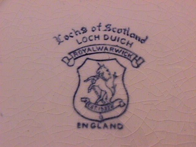 Royal Warwick China (Lochs of Scotland)-Blue Fruit Bowl