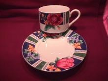 Sango Fine China (Margaux 92 #4835) Cup & Saucer