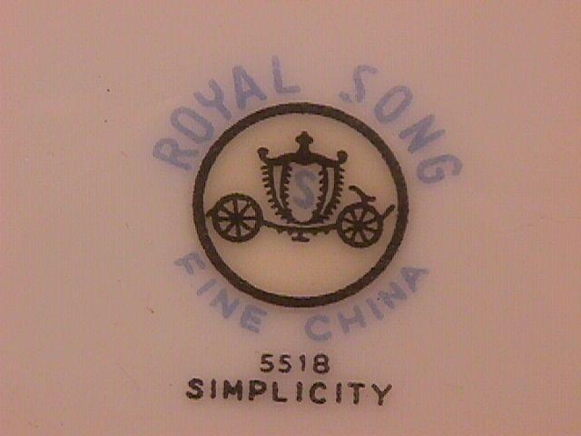 Royal Song Fine China (Simplicity) Dinner Plate