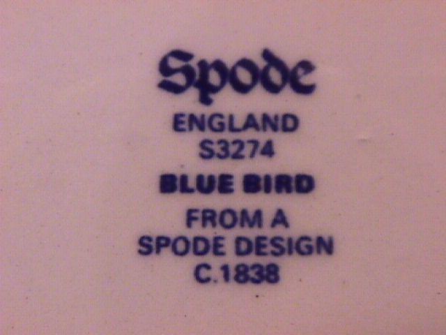 Spode China (Blue Bird)=#S-3274 Salad Plate