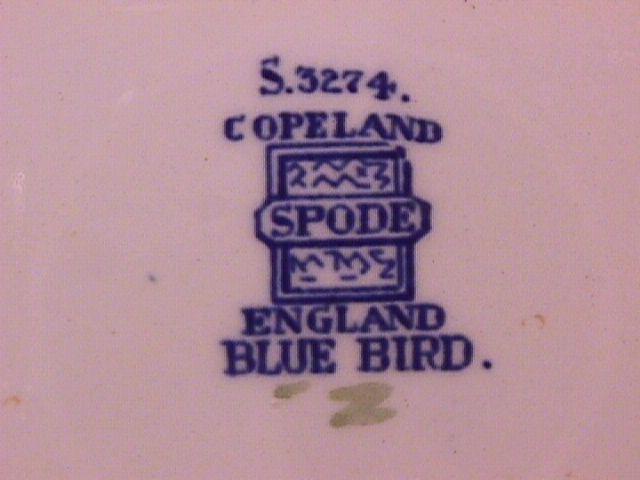 Spode China (Blue Bird)=#S-3274 Cup & Saucer