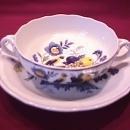 Spode China (Blue Bird)=#S-3274 Creamsoup Cup & Saucer