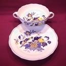 Spode China (Blue Bird)=#S-3274 Creamsoup Cup & Saucer