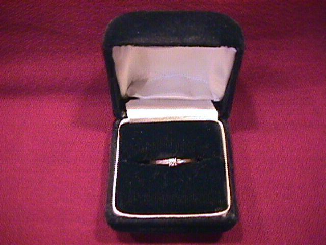 Antique Dainty 10K Gold & Diamond Ring