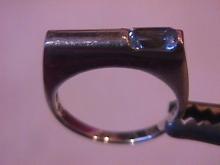 Sterling Modern Ring with a Aqua Stone