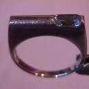 Sterling Modern Ring with a Aqua Stone