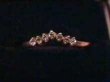 10K Solid Gold & Small Diamond Dainty Ring