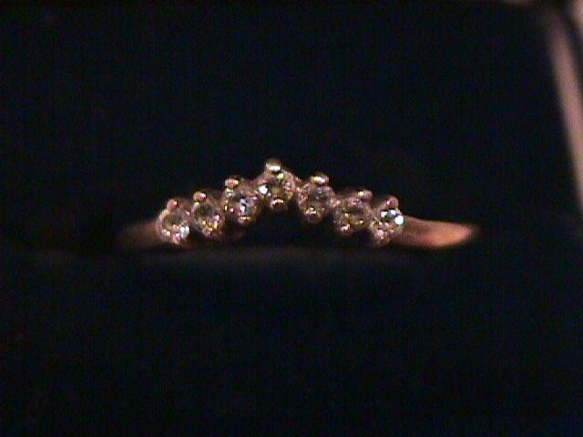 10K Solid Gold & Small Diamond Dainty Ring