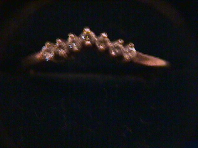 10K Solid Gold & Small Diamond Dainty Ring