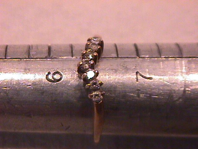 10K Solid Gold & Small Diamond Dainty Ring