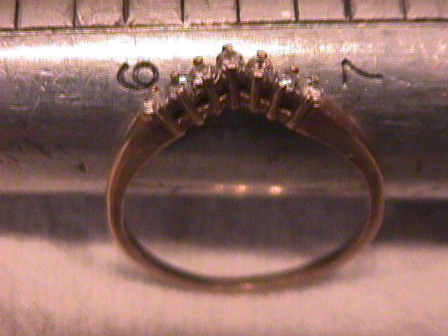 10K Solid Gold & Small Diamond Dainty Ring