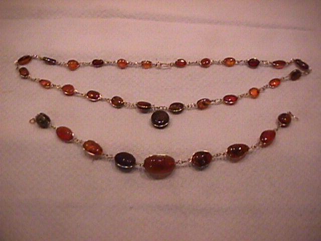 Multi-Color Baltic Amber Necklace & Bracelet