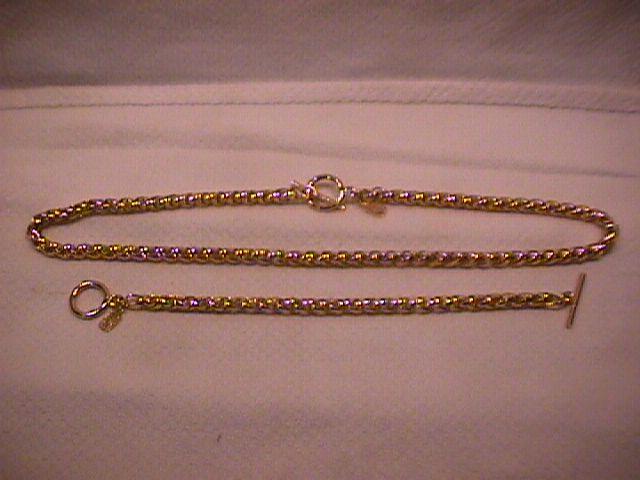 JNY Tagged= Wheat Chain Necklace & Bracelet