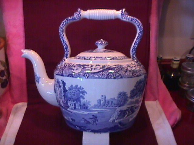 Spode Fine China (Italian Blue) Huge Kettle