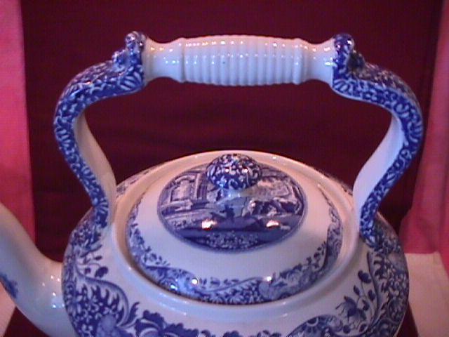 Spode Fine China (Italian Blue) Huge Kettle