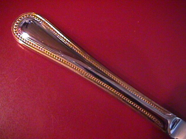 Wallace Stainless (Classic Bead) 18/10-Gold Accent= Dinner Knife