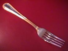 Wallace Stainless (Classic Bead) 18/10-Gold Accented Dinner Fork