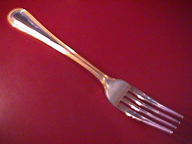 Wallace Stainless (Classic Bead) 18/10-Gold Accented Dinner Fork