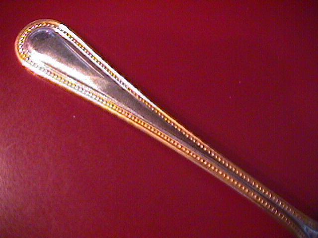 Wallace Stainless (Classic Bead) 18/10-Gold Accented Dinner Fork