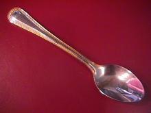 Wallace Stainless (Classic Bead) 18/10-Gold Accented Teaspoon