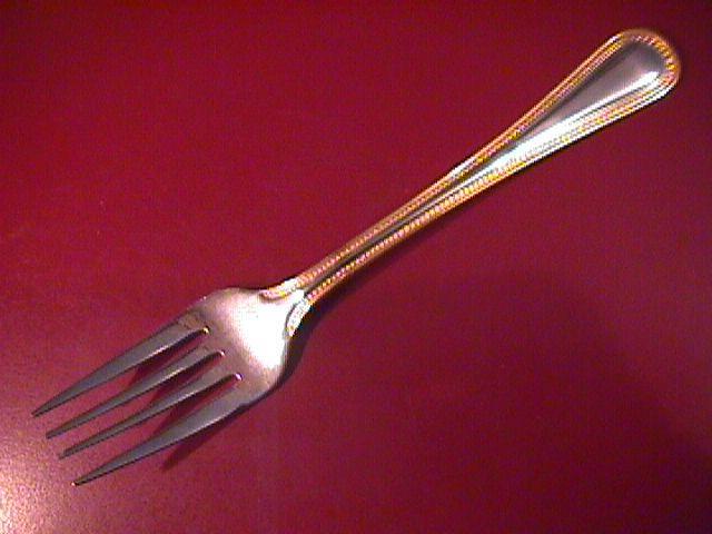 Wallace Stainless (Classic Bead) 18/10-Gold Accented=Salad Fork