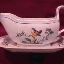 Spode Finestone (Queens Bird) Gravy Boat Fast on Stand