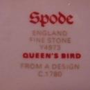 Spode Finestone (Queens Bird) Gravy Boat Fast on Stand