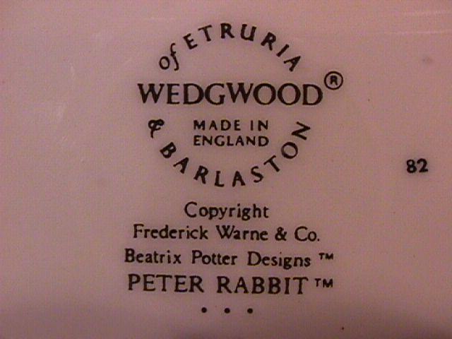 Wedgwood China-Beatrix Potter's (Peter Rabbit) Childs Cereal Bowl