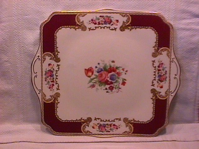 Myotts Royal Crown Handled Cake Plate