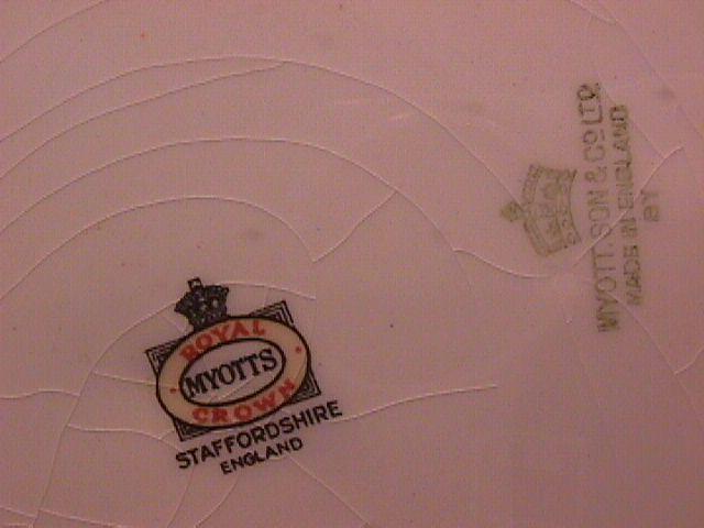 Myotts Royal Crown Handled Cake Plate