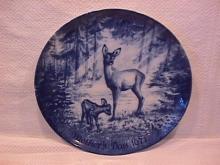 Royale Blue Winter China (Mothers Day 1971) Display Plate
