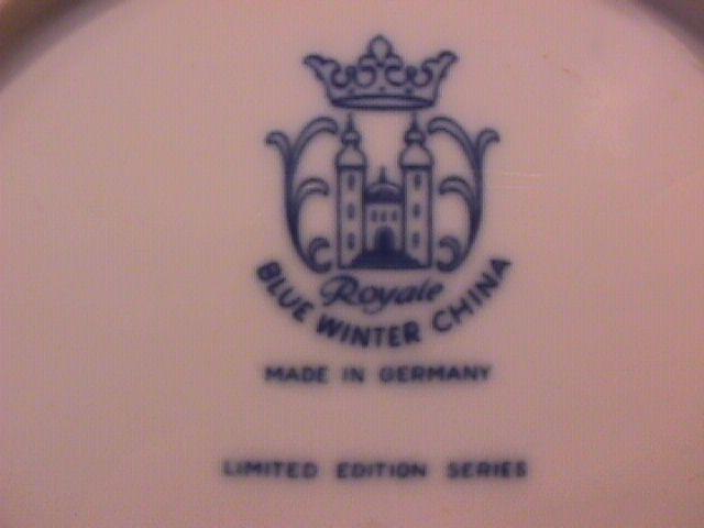 Royale Blue Winter China (Mothers Day 1971) Display Plate