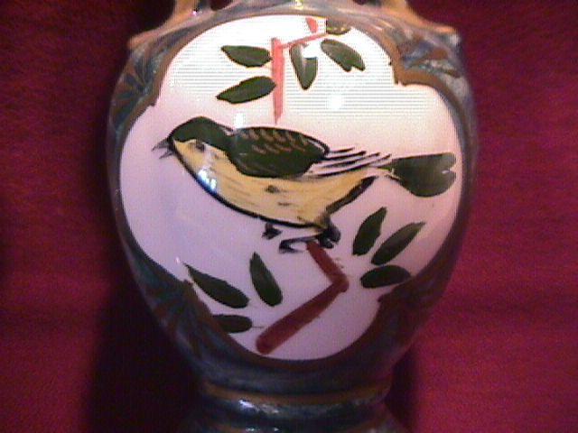 A. Fairyland, Japan= Pair of Hand-Painted Bird vases