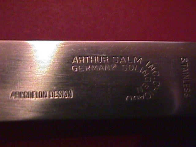 Arthur Salm, German Stainless ASF-8 (Abordelon Design) Dinner Fork